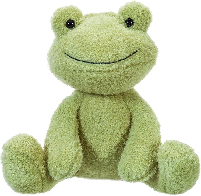 Apricot Lamb Frog Plush Stuffed Animals for Kids, Soft Cute Plush Toys for Baby Girl and Boy, Fluffy Frog Green 7 Inches