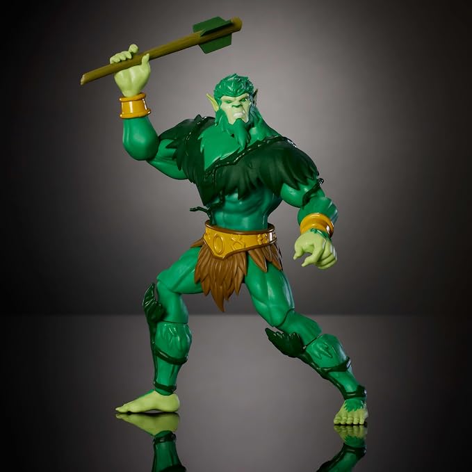Masters of the Universe Origins Action Figure 200X Cartoon Collection Moss Man, 5.5 Inch 1980s Motu TV Hero, Detailed Design & Mace, Camouflaged Spy