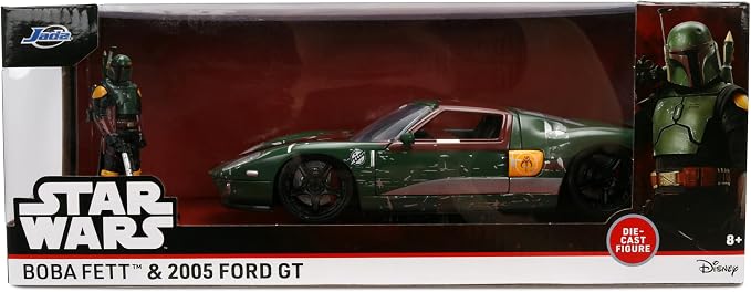 Jada Star Wars Boba Fett with 2005 Ford GT Die-Cast Vehicle and Figure Set 1:24 Scale Toys
