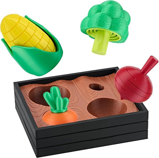 Vegetable Fidget Sensory Toys, Push-Pull Pop Stress Relief Toys for Kids & Adults, Anxiety Relief Calming Fidget Gift