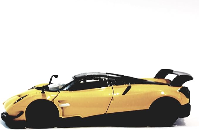 KiNSMART - 2016 Pagani Huayra BC 5" 1:38 Scale Die Cast Metal Model Toy Car w/Pullback Action (Yellow)