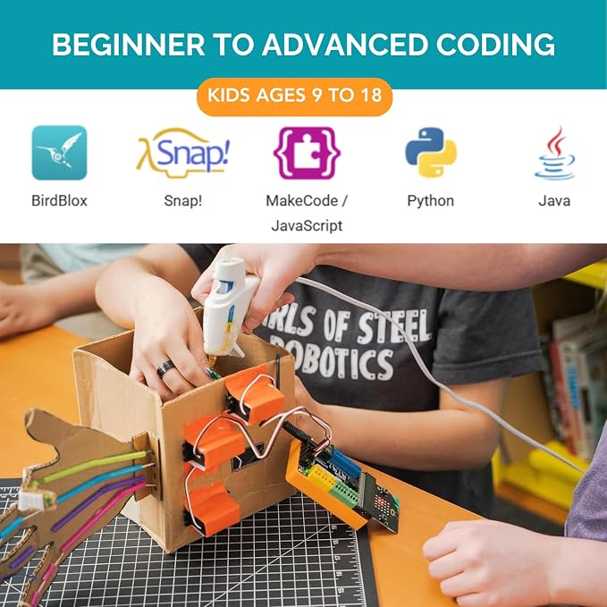 BirdBrain Technologies Hummingbird Robotics Starter Flock | Create unlimited robot designs, Teach coding and engineering with educational student lessons, Powered by micro:bit