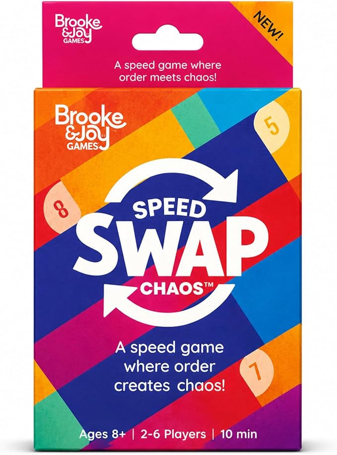 Brooke & Joy Games - Speed Swap Chaos – Where Order Creates Chaos! Fast, Fun Family Card Game for Kids, Teens & Adults, Easy to Learn, Perfect for Game Night & Travel, 10-Minute Party Game, Ages 8+
