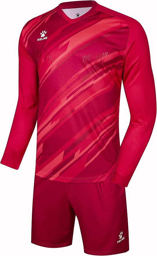 KELME Soccer Goalkeeper Jersey Pro Set Uniform - Padded Goalkeeper Shirt Shorts Socks - Men's Goalie Jersey Adults Kids