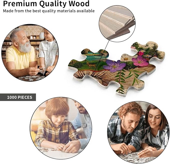 Eat Mushrooms See The Universe Jigsaw Puzzles 1000 Pieces for Adults - Puzzles for Adults & Children Home Decoration