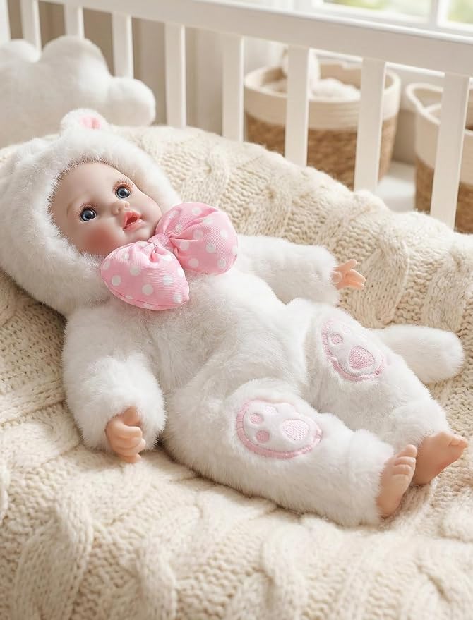 Baby Dolls, 15 Inch Realistic Soft Body Baby Doll Real Life Baby Dolls with Accessories, for 3+ Year Old Girls, Pretend Play, Collection, Gift-Ready (White)