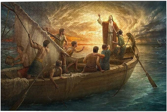 Jesus Christ God from Fear to Faith 1000 Piece Jigsaw Puzzle Jigsaw Puzzles for Adults Children The Young Jigsaw Puzzles for Adult Puzzle Game 1000 Piece Toys Gift