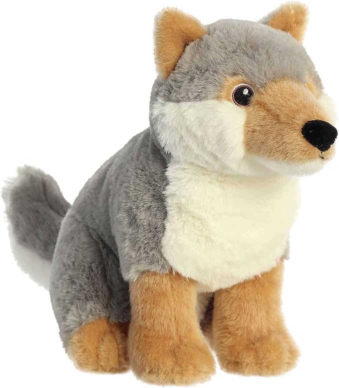 Aurora® Responsibly Made Eco Nation™ Wolf Stuffed Animal - Ideal for Playtime Adventures - Perfect for Birthdays or Just Because - Gray 9 Inches