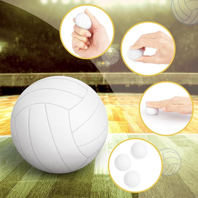 Mini Volleyball Stress Ball 20 Packs Volleyball Party Gift Small Foam Squeeze Anxious Toy Sports Stress Ball for Kids School Carnival Reward Volleyball Party Decorations Supplies