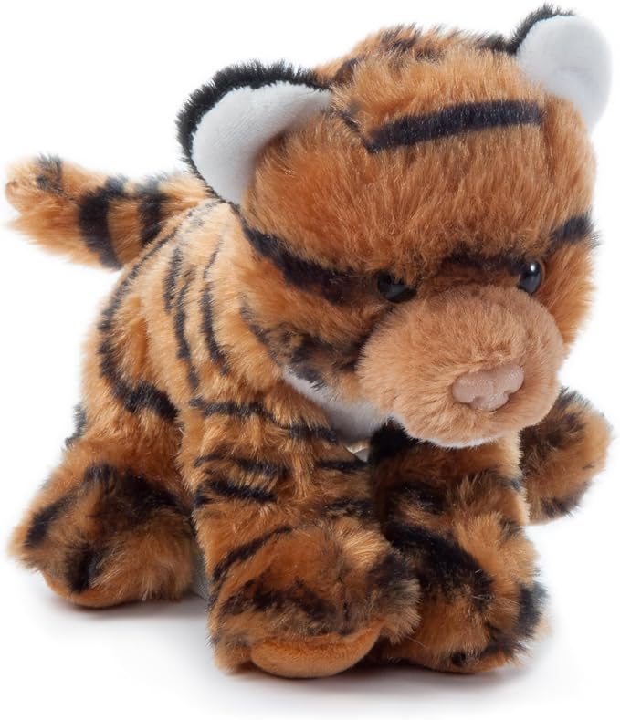 The Petting Zoo Tiger Stuffed Animal Plushie, Gifts for Kids, Wild Onez Babiez Zoo Animals, Orange Tiger Plush Toy 6 inches