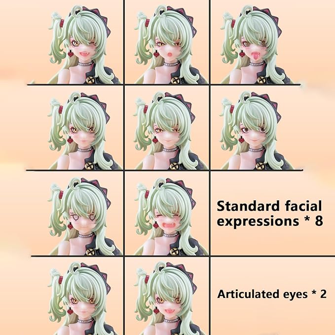 Pipigirl 1/12 Scale Anime Style Action Figures Kits, Magical Angel Hoshikawa Neko, 6.5 in Collectible Action Figures, No Assembly Required