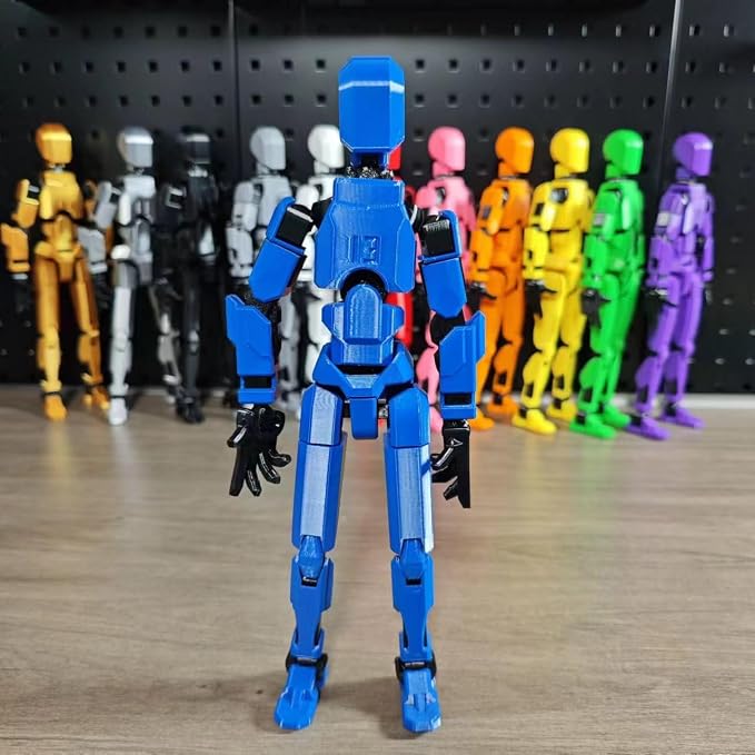 2026 New Assembly Completed-Titan 13 Action Figure,Dummy Robot 13 Action Figures Set,3D Printed Multi-Jointed Action Figures,Nova 13 Action Figure for Collectors Desktop Decorations (Blue)