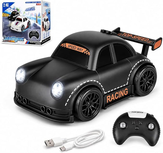 BYTEWAR 3-in-1 Smart RC Car with Follow & Escape Modes, 360° Stunt Drift, Car Simulated Sounds and Headlights, Kids Toys for Age 3+
