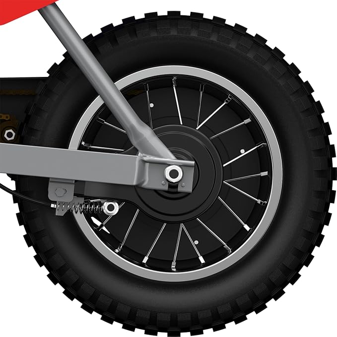 Razor MX350 Dirt Rocket Electric Bike for Kids Ages 8+, 140 lb Max Weight, Red – 24V Battery, Up to 14 Mph, 30-Min Ride Time on High Speed, Twist-Grip Throttle, Spoked Wheels w/ 12” Pneumatic Tires