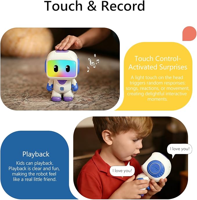 GILOBABY Programmable RC Robot Toy for Kids, Rechargeable STEM Astronaut w/LED Face, Playback Mode, Dancing, Remote Jetpack, Gift for 4 5 6 7 8 Year Old Boys Girls（Purple）