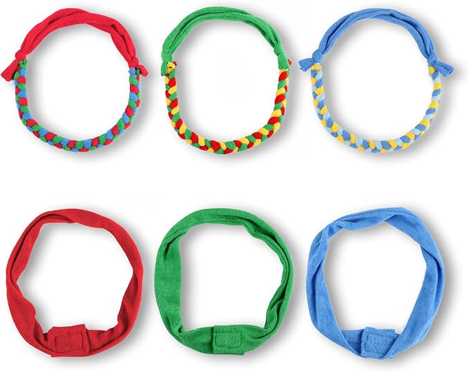 6 Packs Fabric Chewy Necklaces, Terry Cloth Chew Necklace for Autism Girls and Boys, ADHD Toddler, Teens, Adults