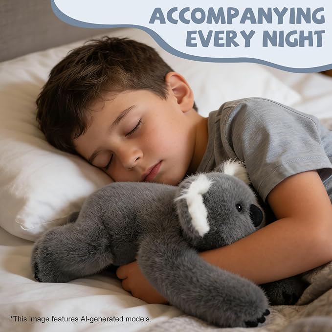 Medium Grey Koala Stuffed Animal 17INCH 0.93IB | Cute Stuffed Koala Bear Plush Pillow, Huggable Long-Arm Stuffy, Super Soft Plushies, Birthday Gifts for Kids Girls Teens