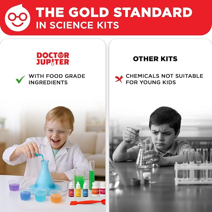 Doctor Jupiter My First Science Kit for Kids Ages 4-5-6-7-8 | Birthday Gift Ideas for 4+ Year Old Boys & Girls | Toy Stem Kit with 100+ Experiments | Learning & Educational Projects