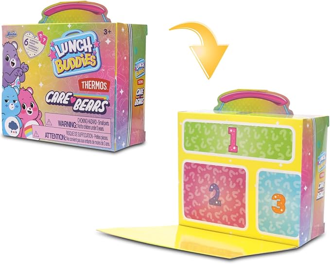 Jada Lunch Buddies – Collectible Mini Tin with Thermos, Figure & Food Accessories – 2-Inch Care Bears Toy – Care Bears & Friends – for Kids Ages 5+ (One Piece, Styles May Vary)
