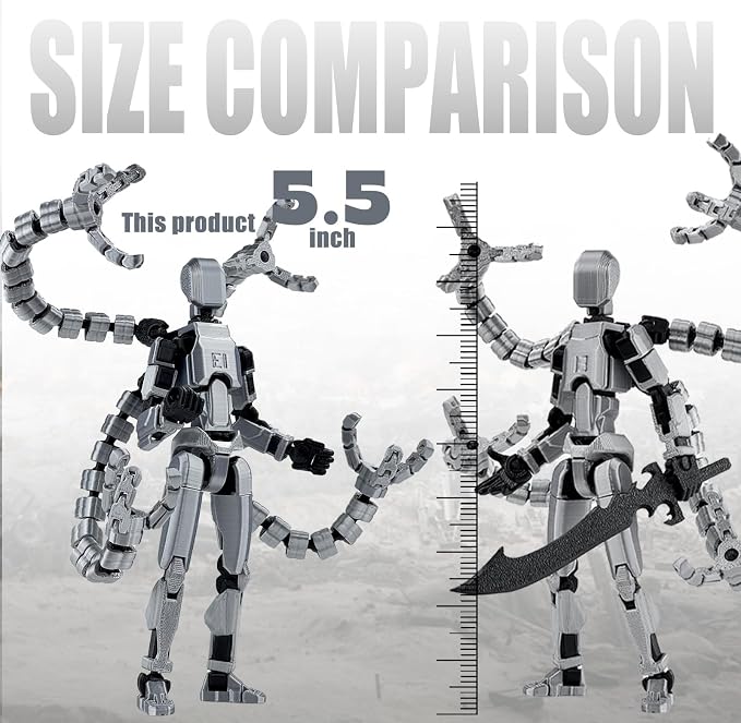 T13 Already Assembled Action Figure Accessories,T13 Multi-Jointed Movable,for Collectors Desktop Decorations t-13 Movability 3D Printed Toys