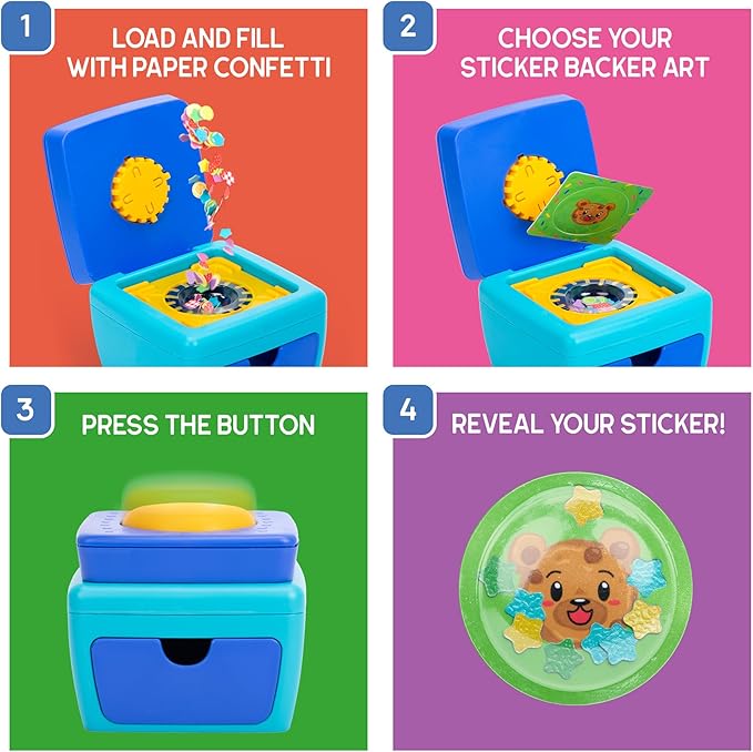Educational Insights 3D Sticker Maker Kit - Arts and Crafts for Kids Ages 4-8, Make Your Own 3D Stickers, Sticker Making Machine, DIY Puffy Stickers for Kids, Mess-Free Toddler Craft Kit