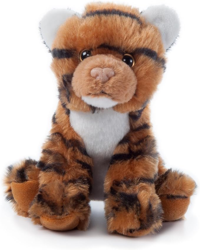 The Petting Zoo Tiger Stuffed Animal Plushie, Gifts for Kids, Wild Onez Babiez Zoo Animals, Orange Tiger Plush Toy 6 inches