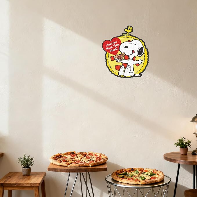 Snoopy Wooden Puzzles for Adults – Peanuts Gift for Kids & Children, 200 Pieces 5mm Thick Unique Shaped Jigsaw Puzzles, Collectible Home Decor, Officially Licensed Merchandise, 11.2" x 12.5"