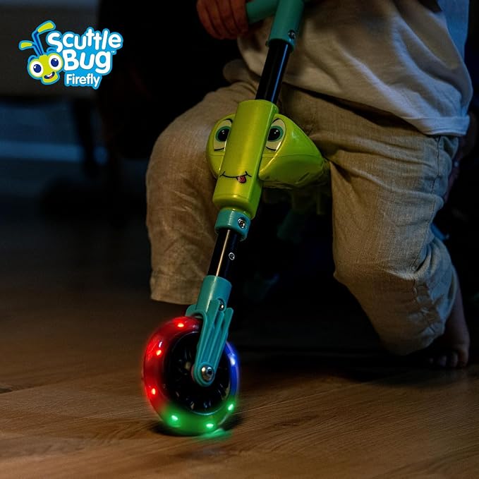 3-Wheel Ride-On Balance Bike, Foldable Ride-On Tricycle with Adjustable Legs, Develop Toddler Balance and Coordination, Boys and Girls Ages 1-4