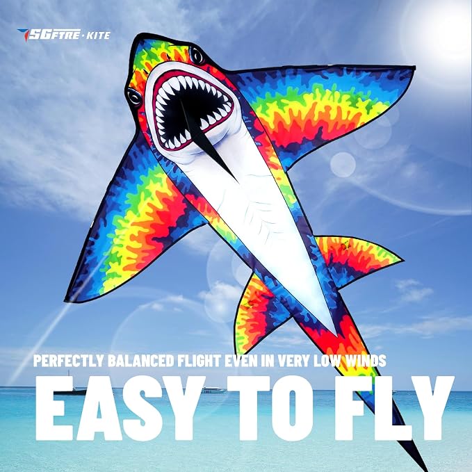 SGftre Complete Kite with Handle, Line & Accessories,Easy to Fly for Kids & Adults, Perfect for Beach, Park, Family Outdoor Activities