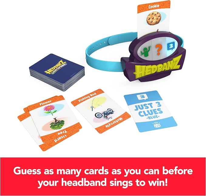 Spin Master Games, Hedbanz Lightspeed with Lights & Sounds, Classic Hedbanz with an Electronic Twist, 2-6 Players, Kids Games, Games for Family Night, for Ages 6 & Up