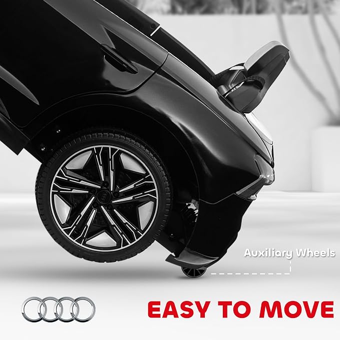 Aosom Licensed Audi RS e-tron GT 12V Ride On Car Truck for Kids, Electric Car Ride On Vehicle w/Parent Remote Control, Music, Lights, for Toddlers, Black