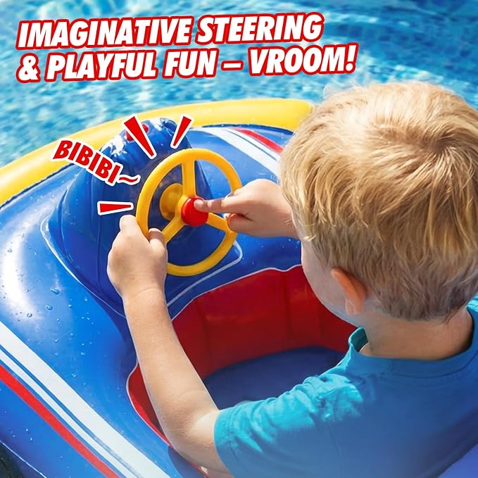 Lehoo Castle Kids Pool Floats with Water Gun, Pool Toys for Kids Ages 3-8, Inflatable Ride-on Toddler Pool Float Outdoor Summer Beach Water Toys for Boys and Girls