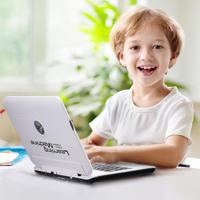 LESHITIAN Kids Laptop - 80 Learning Modes to Learn Alphabet, Words, Mathematics, Play Games and Music - Toy for Children Ages 5+