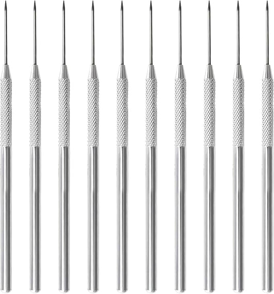 DIYOOHOMY 10 Pcs Clay Needle Tool Set, Metal Pin Polymer Air Dry Clay Sculpting Tools for Pottery Carving Scoring Dotting Modeling, Ceramic Detail DIY Craft Supplies
