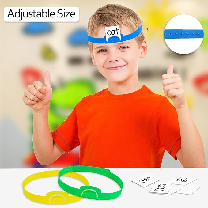 12 Pcs Guess Who Headbands Game Can Insert Cards Fun Heads Up Guessing Family Game Night Party Board Games for Kids and Adult