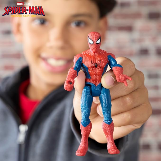 Marvel Studios Spider-Man: Brand New Day ActionVerse Stretch & Blast Buggy, 4.5-Inch Action Figure & Vehicle Toy Set, Super Hero Toys , Ages 4+