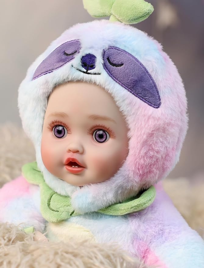 Baby Doll, 18 Inch Realistic Soft Body Baby Doll Real Life Baby Dolls with Accessories, for 3+ Year Old Girls, Pretend Play, Collection, Gift-Ready (Purple)