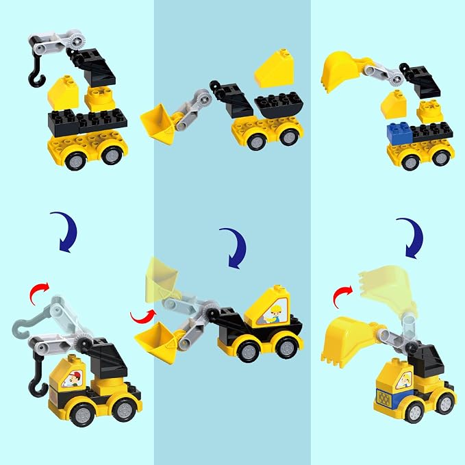 Klobroz Building Blocks for Toddlers 2-5, 89 PCS Blocks Car Set for Kids Classic Large Building Bricks Compatible with Major Brands Educational Toys for All Ages