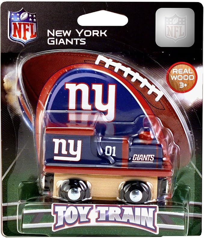 MasterPieces NFL New York Giants Real Wood Toy Train, For Ages 3+