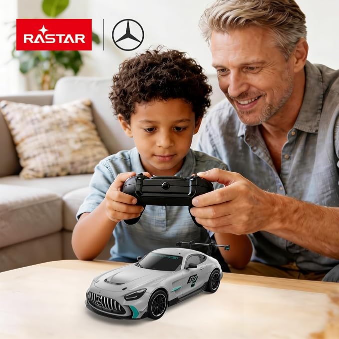 RASTAR 1/24 RC Car Mercedes AMG GT2 Remote Control Car, Mercedes AMG Toy Car for Kids Boys, Silver RC Sports Car
