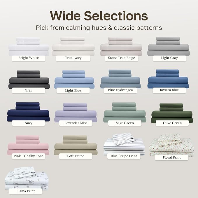 California Design Den Twin XL Bed Sheets Set - Soft 100% Organic Cotton, Cool Percale Sheets, Deep Pockets with Anti-Skid Elastic, Breathable and Durable Bedding Set for Dorm Room - Sage Green