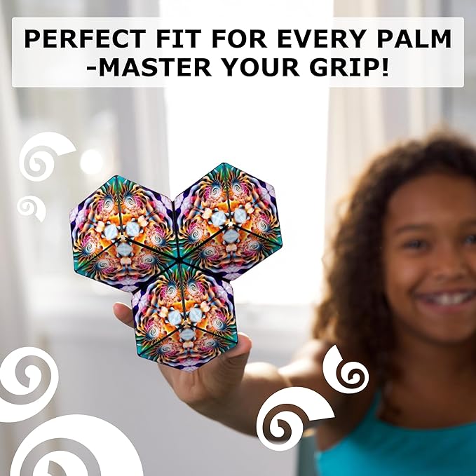 Shashibo Sensory Fidget Toy for Adults & Kids, Stress Relief Fidget Toy for Adults, Teens & Kids, Cool Fidget Toys for Desk, Classroom Must Have, Sensory Shape Shifting Cube, 100+ Possible Shapes