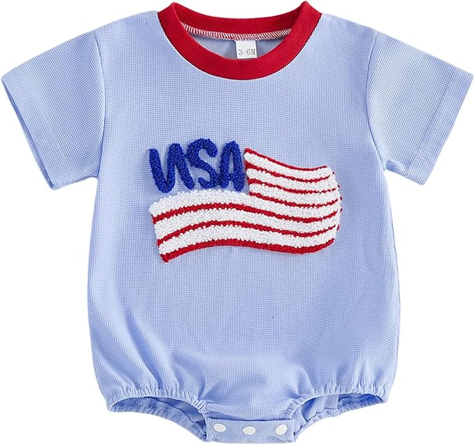 Kavousa Baby Boy Clothes Summer Baby Boy Bubble Romper Short Sleeve Jumpsuit One Piece Outfit Newborn Infant Clothing