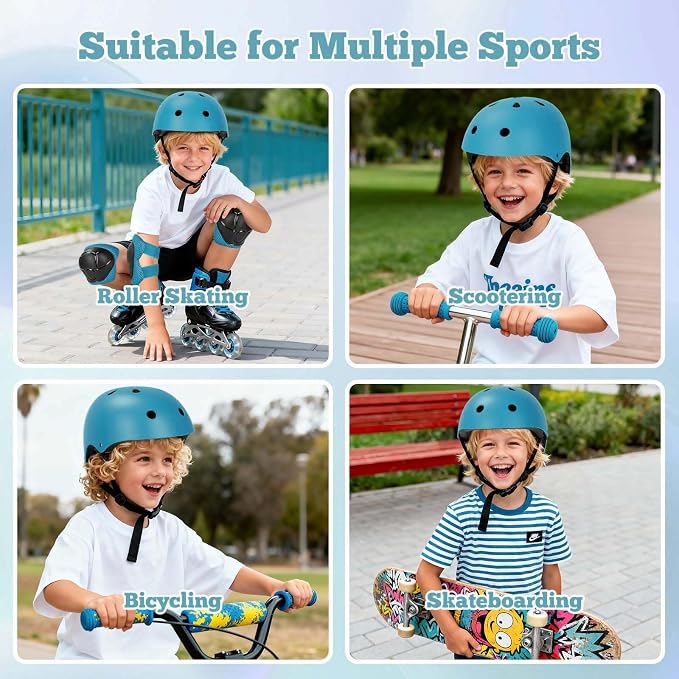 Kids Bike Helmet,Adjustableoddler Skateboard Helmets for 3-5-8-14 Years Kids Girls Boys Youth Bicycle Helmet for Scooter Balance Bike Rollerskating Skateboard