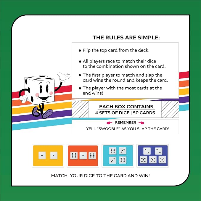 Swooble by Dizzy Hill Games – Fast-Paced Card & Dice Game for Kids, Teens & Adults | Family Party Game Night | Ages 8+, 2+ Players |Simultaneous Play | Quick Fun in 10 Minutes or Less