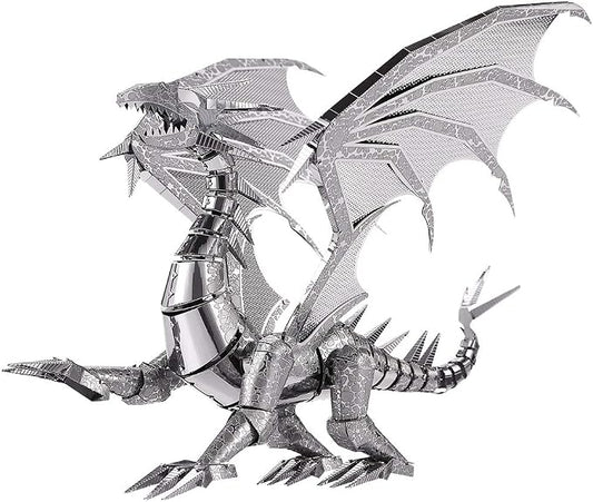 Piececool 3D Metal Puzzle Model Kits- Dragon Flame Metal Building Kit for Adults, Brain Teaser DIY 3D Dragon Puzzles Model Kits for Men, 115 Pcs