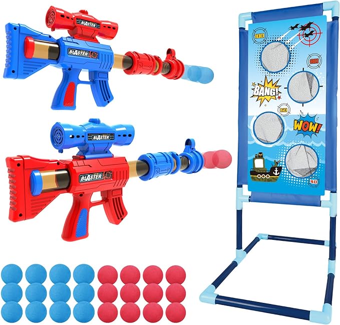 YEEBAY Target Game Set for Age 6, 7, 8,9,10+ Year Old Kids, Boys, Active Play Game with Soft Foam Balls and Scoring Target