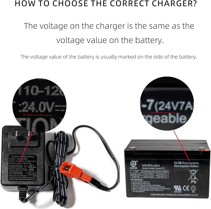 24V Charger for Ride on Toys Car 24 Volt (28.8V) Battery Wire Harness for Kids Electric Car Compatible with First Ride On Ford Bronco Raptor 24V Chevrolet Silverado Replacement Parts