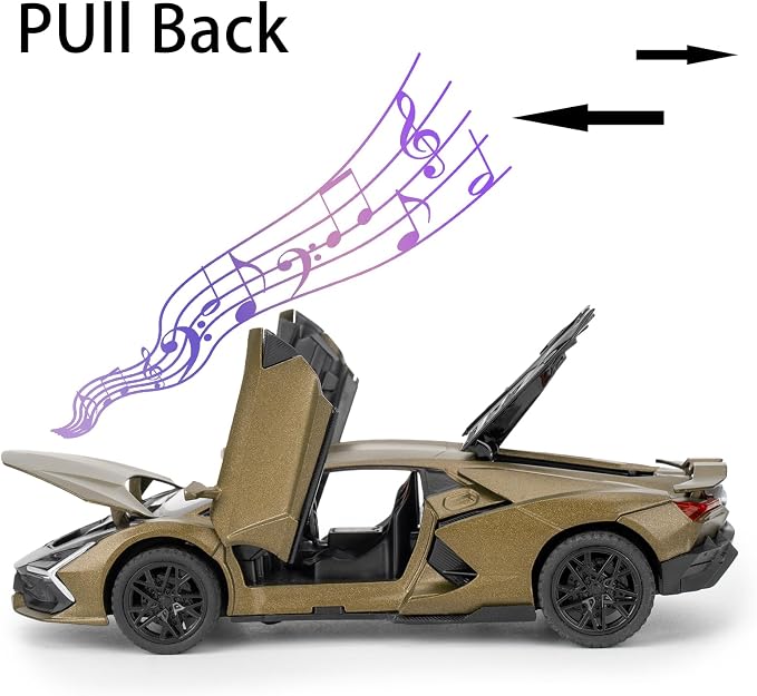BDTCTK 1/32 Comapatible for Lamborghini ‌Aventador LP700-4 Model Car, Zinc Alloy Diecast Pull Back Toy Cars with Sounds and Lights Vehicles for Kids Boy Girl Gift (Green)