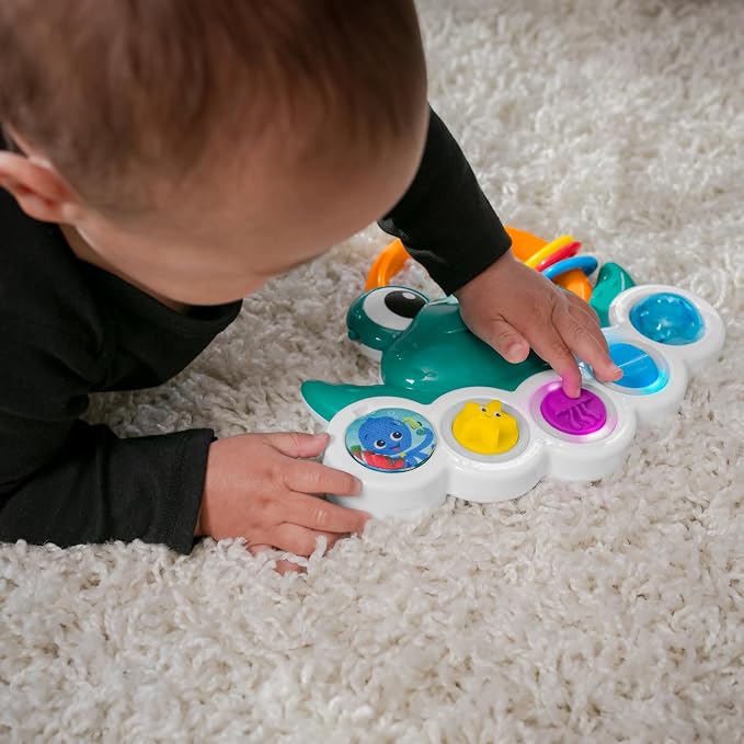 Baby Einstein Ocean Explorers Neptune’s Busy Bubbles Sensory Activity Toy, with Interactive Lights and Music, Ages 3+ Months
